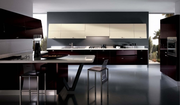 otvorená kuchyňa, špičkový technologický tok Scavolini otvorená kuchyňa high -tech moderné kuchyne Scavolini