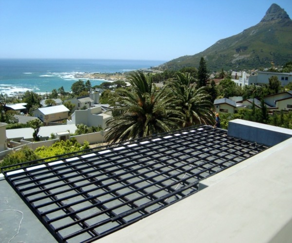 Moderný výhľad na prázdninový dom Pohľad na morské mesto