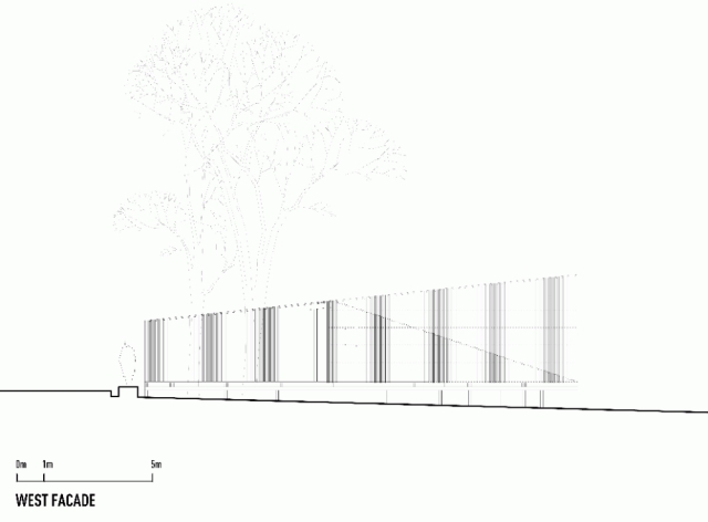 letohrádok Moskva plán náčrtu západná fasáda