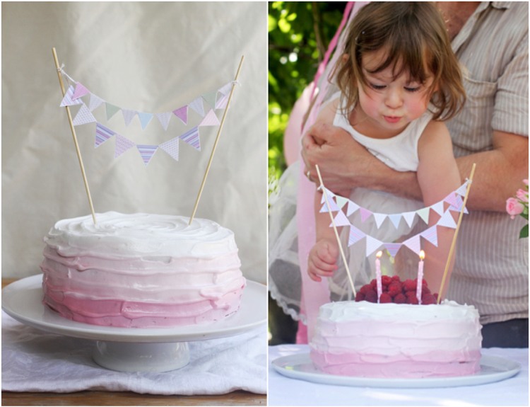 bezlaktózový koláč ombre glazúra maliny 2 roky