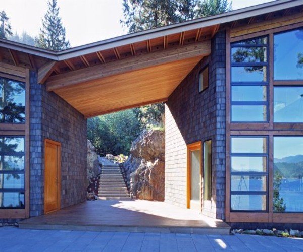 moderný inovatívny dizajn drevenej vily