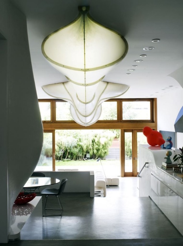 biele vnútorné stropné svietidlo interiérové stropné svetlo domu v los angeles