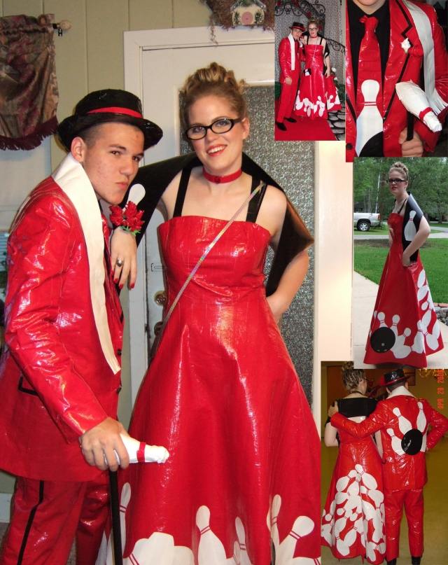 Originálny nápad so zodpovedajúcim príslušenstvom lepiaca páska-kostýmy-urob si sám