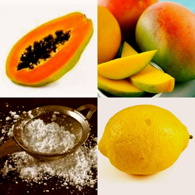 papaya-citrón-soľ-drhnúť-urobiť-sám-