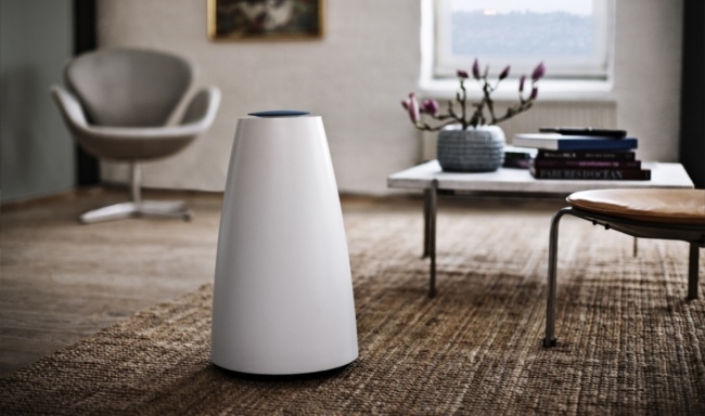 váza subwoofera zvukový systém design bang and olufsen zvukový systém vázy pre subwoofer navrhnutý spoločnosťou Bang a Olufsen