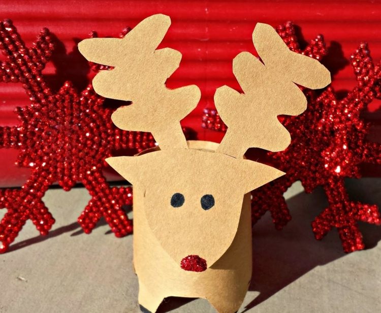 drotársky sobí papier jednoducho rezaný béžovo červenými hviezdičkami deco