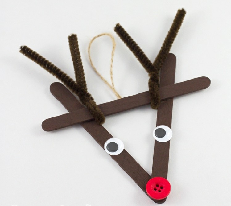 drotár sobí zmrzlinová tyčinka hnedý plyšový drôt parohy gombíkový nos