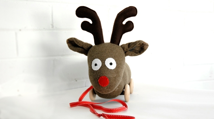 drotár soby rudolph plyšové zvieratká látkové kolesá hračky deti