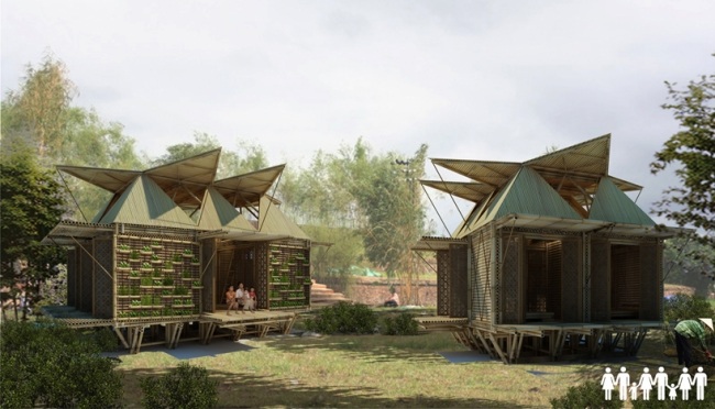 bambusové domy vietnam bytový projekt hp architects