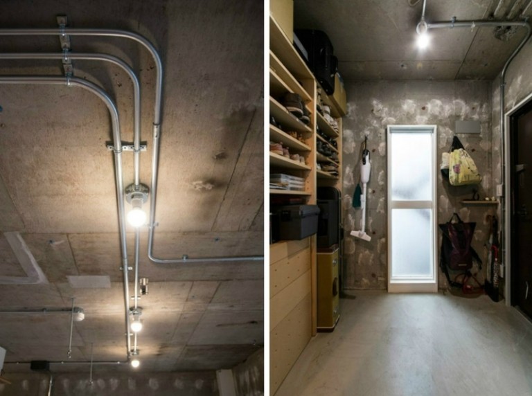 Vchod-osvetlenie-žiarovky-betón-dva vchody