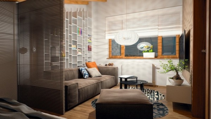 Čalúnený nábytok v hnedej farbe