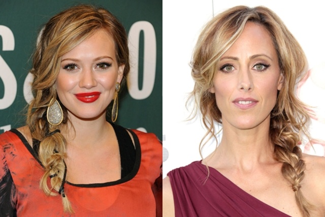 Ležérne bočné účesy známych žien hollywoodsky štýl-vrkoč-na-strane-dva