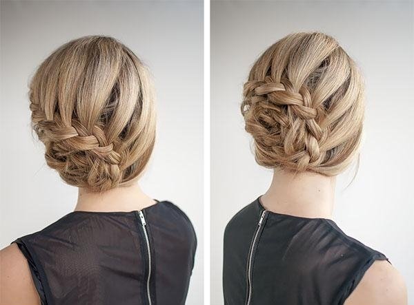 romantický zapletaný účes s nízkym drdolom - ľahko sa upravuje romanticky pletený-účes-s-drdolom-nápady-na styling