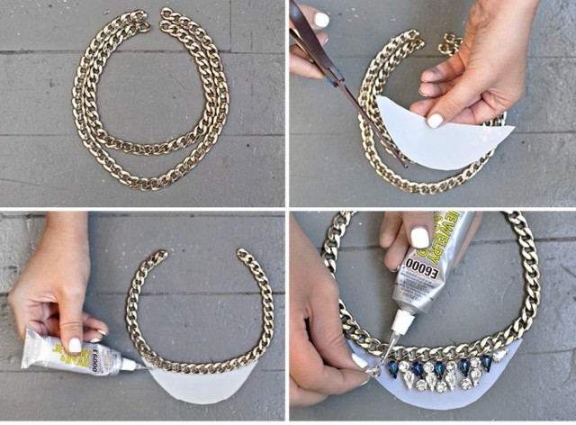 kryštály Swarovski lepidlo módne šperky krok 1