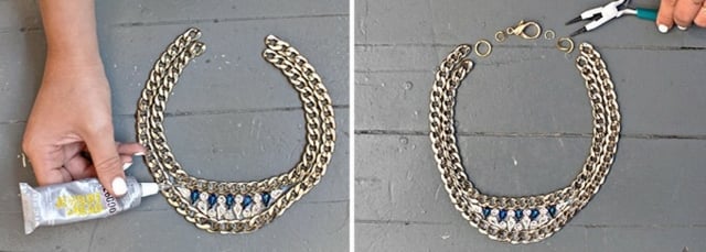 obrubník reťazec lepenie šperkov ženy drotárska moderná