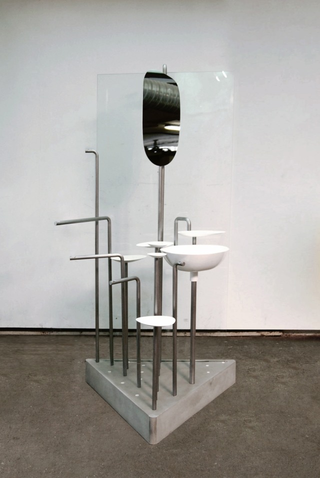 Roundabath koncept malej kúpeľne kúpeľňový nábytok platsplarend