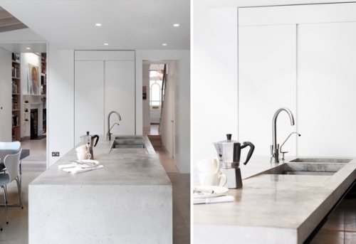 kuchyňa betón kuchynský ostrovček