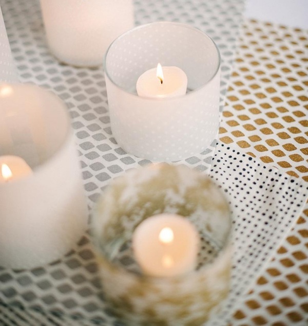 Dizajn okuliarov a ich veľkosti sa líšia stôl na dekoráciu sviečky-urob si sám