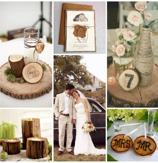 Celá téma jesennej svadby je podriadená prírode rustikálna-svadobná-nápad-koláž-šik-záhrada