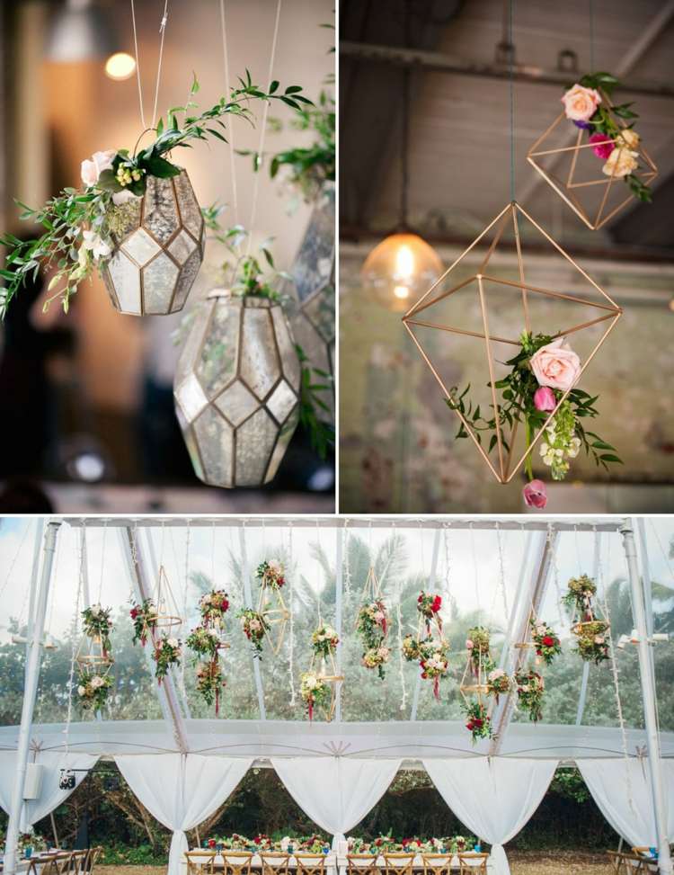 závesné dekorácie vezmite si kvetináče nápad