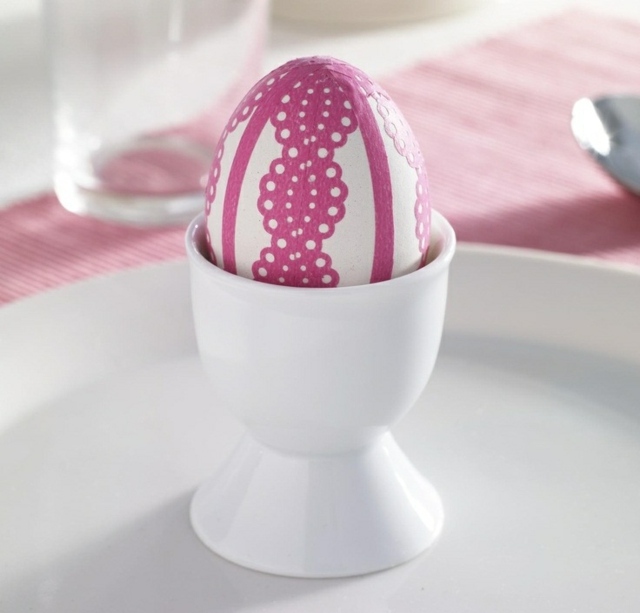 Technika decoupage s čipkovanou pastou ružová farba