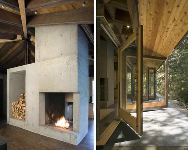 Návrh interiéru - malý domový krb