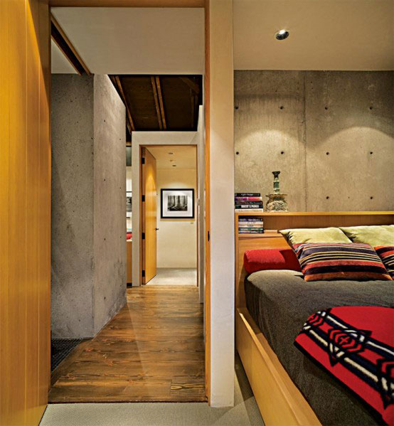 moderná chata - malý dvorný dom - spálňa