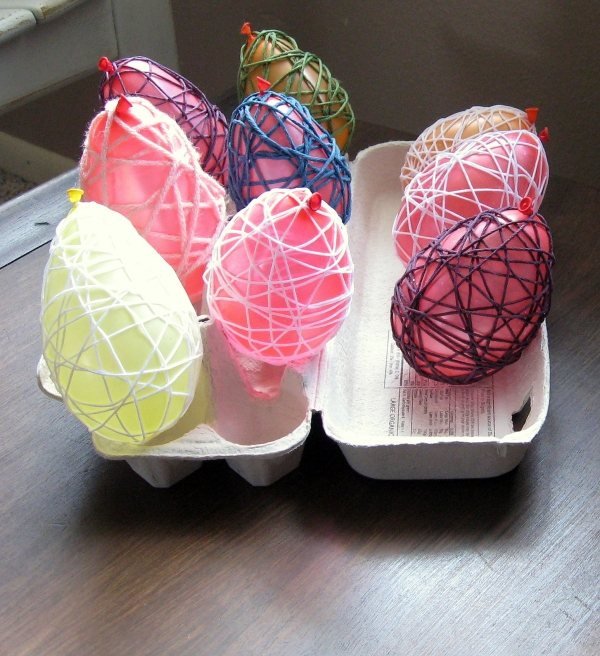 nápady na balónky v tvare vajíčka na drobnú Veľkú noc