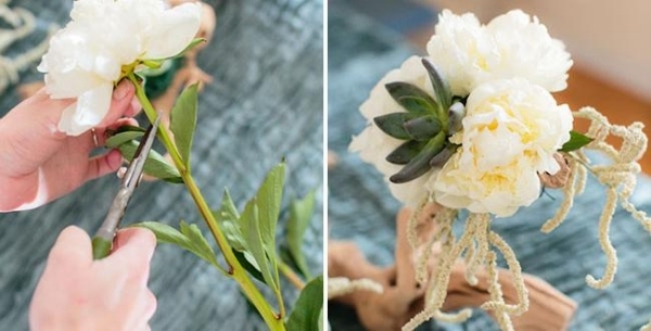 Používajte iba hlavu kvetov tretí krok-nápad-urob si sám-urob si sám