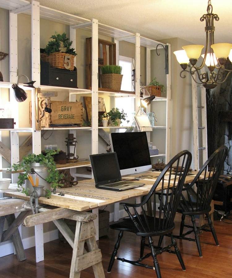 stôl-zostava-dvere-drevo-koziel-dvojitý stôl-polička-rustikálny