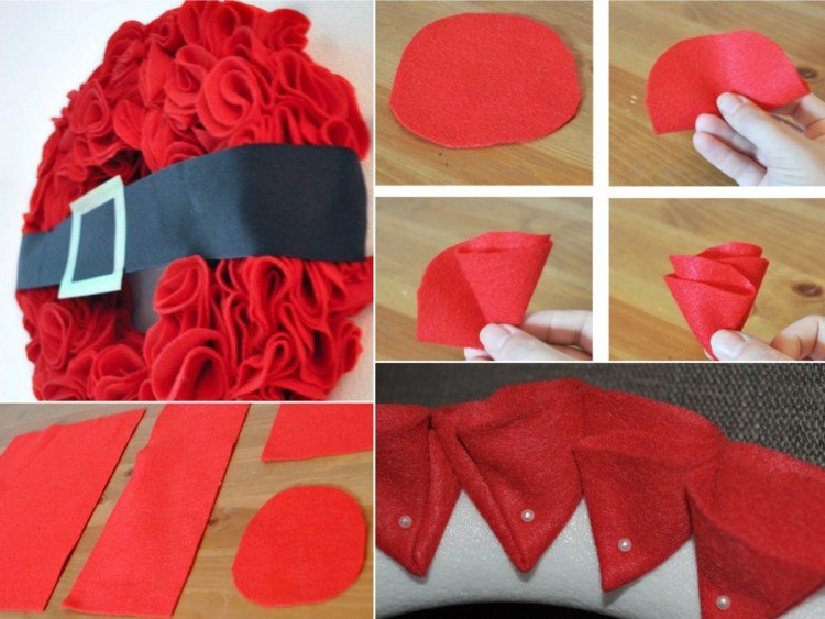 Ozdobte vchodové dvere tak, aby ladili s Mikulášom nicholas-drotár-veniec-dospelí-plsť-polystyrénové-krúžkové-špendlíky