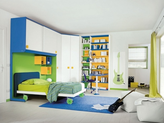 Dizajn-nápady-detská izba-izba pre mládež-fanúšikovia hudby-dekorácia na stenu