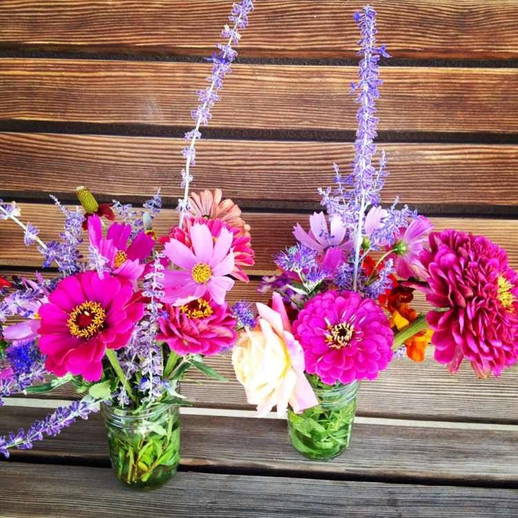dekorácia letnej kytice-nápady-urob si sám-tipy-ružovo-letné kvety