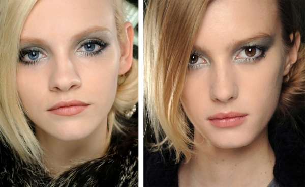 Očné tiene hnedé oči jesenný zimný make -up