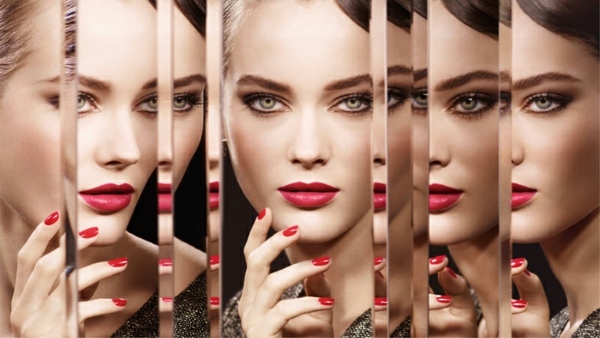 Čisto luxusné červené oči hnedé očné tiene mačacie oči