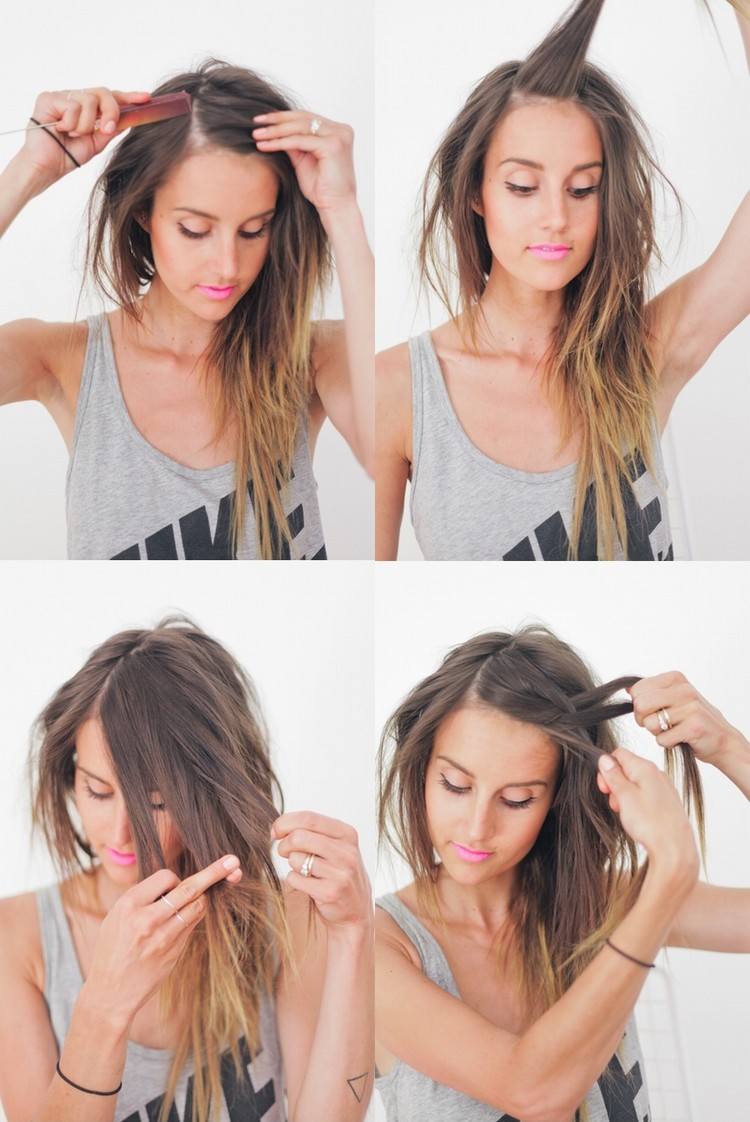 návod plážové účesy vlasy bokom opletenie ležérny vzhľad