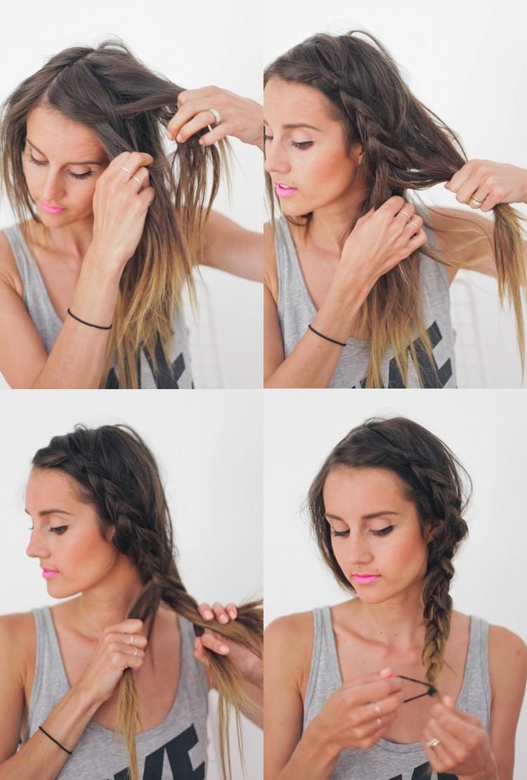 plážové účesy návod na zapletanie vlasov nabok