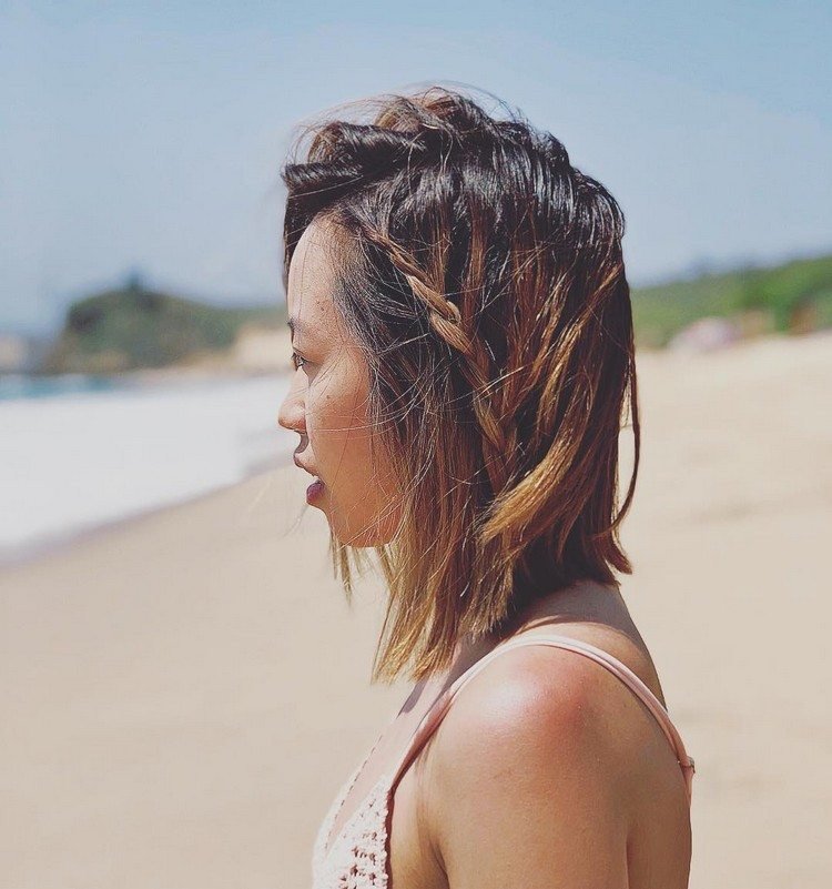 plážové účesy tipy na zapletanie krátkych vlasov