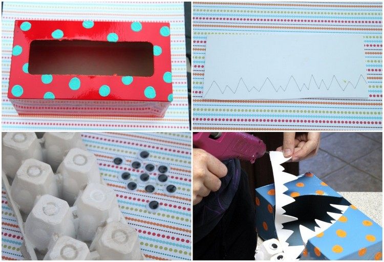 Jednoduché nápady na upcykláciu pre detské príšery podľa pokynov v látkovej škatuľke