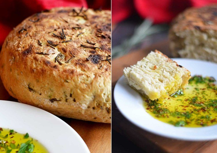 Pripravte si chutný rozmarínový chlieb sami s pikantným olejovým dipom