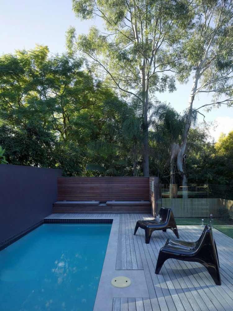 Samostatne stojaci dom úzky pozemok nápady na dizajn záhrady terasa