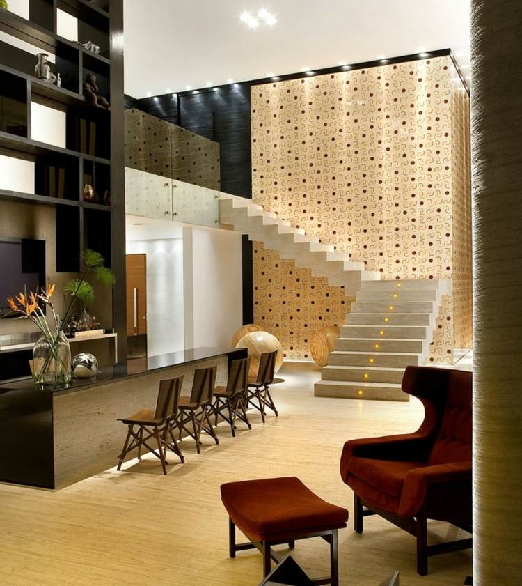 nastaviť schody stena tapeta kuchyňa