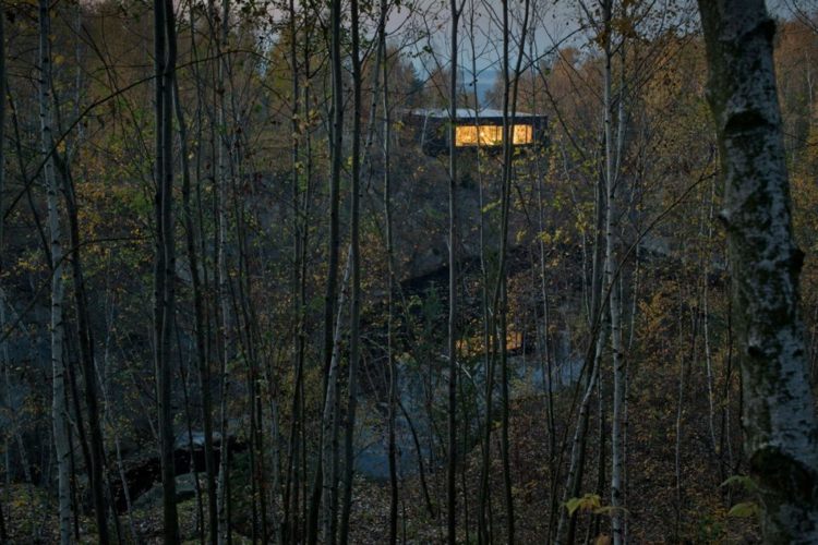 Dom so zapusteným posedením má prírodné prostredie Sedacia časť-obývačka-zariadenie-interiéru-dizajn-nápady-jednoduché-moderné