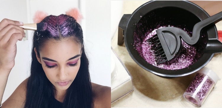 jednorožec-kostým-dámy-účes-vlasy-trblietky