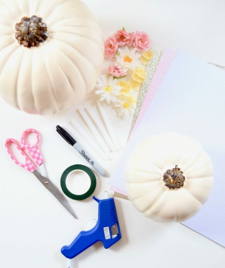 jednorožec tekvicové motívy halloween papier remeselné materiály kvety