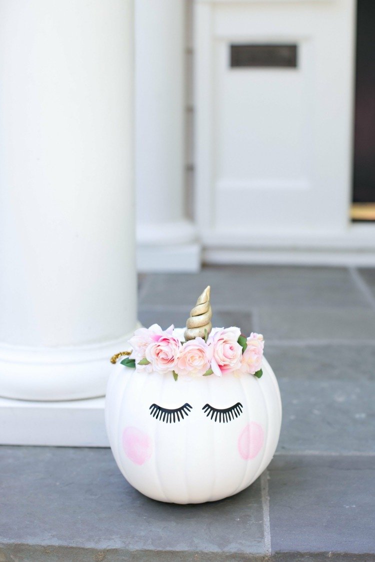 roztomilá tekvica jednorožca urobte si nápady na dekoráciu halloween