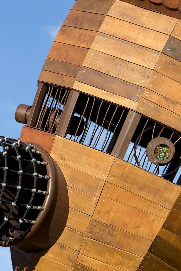 Drevené ihrisko moderné Austrália Drevené ihrisko Moderné austrálske arborétum