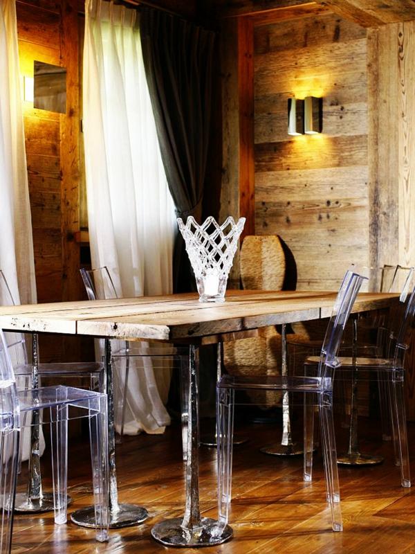 Panely na stenu do jedálne, dekorácia stolu na drevenú vázu