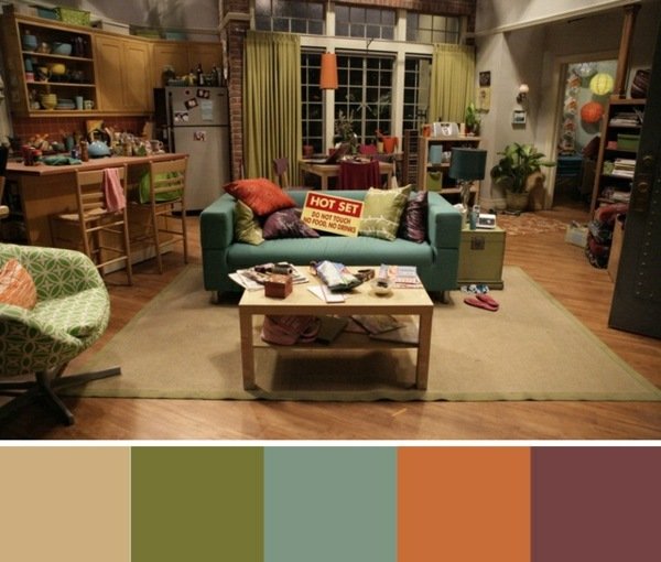 Penny apartmán farby obývacia izba stoličky kuchyňa ostrov