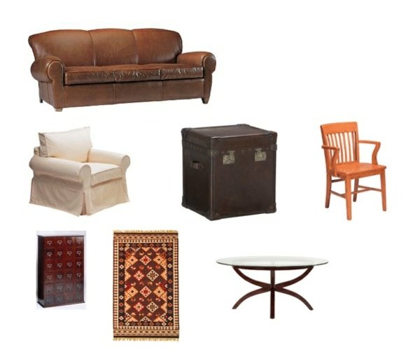 Kožené rozkladacie kreslá - nápady na zariadenie exotických kobercov